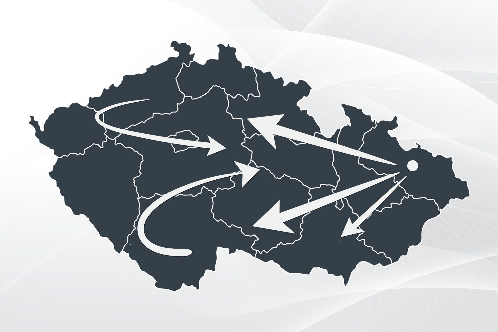 Map of the Czech Republic – DAVATRANS domestic transportation